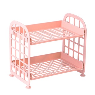 Giá kệ nhựa 2 tầng để bàn nhỏ xinh, ống cắm bút, dao unbox cute...