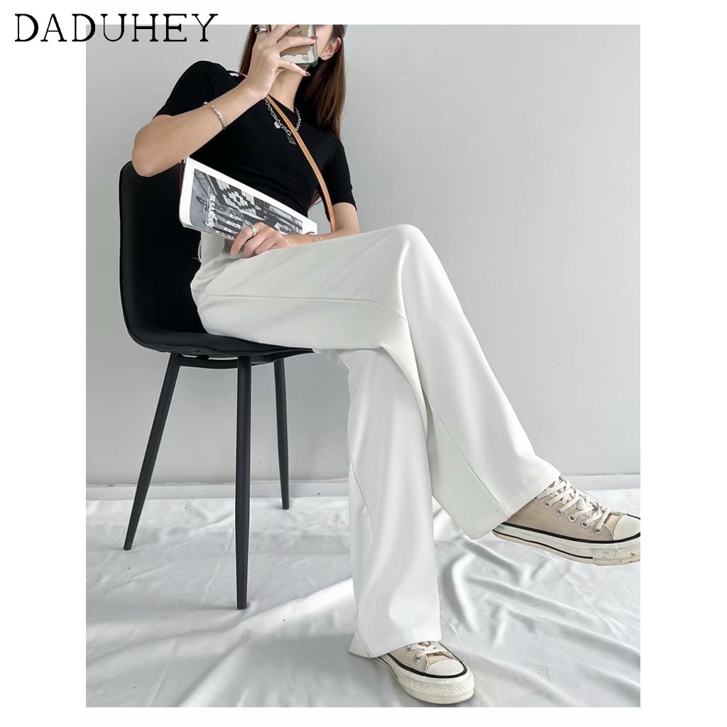 Ảnh Daduhey Quần ống rộng nhẹ lưng cao ống suông thời trang mùa hè cho nữ 3