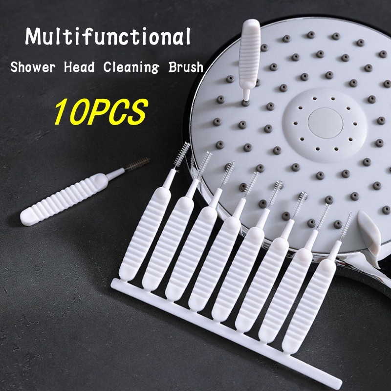 Set 10 Cọ Vệ Sinh Đầu Vòi Hoa Sen Mini Đa Năng Chống Tắc Nghẽn Lỗ Thoát Nước Nhà Tắm