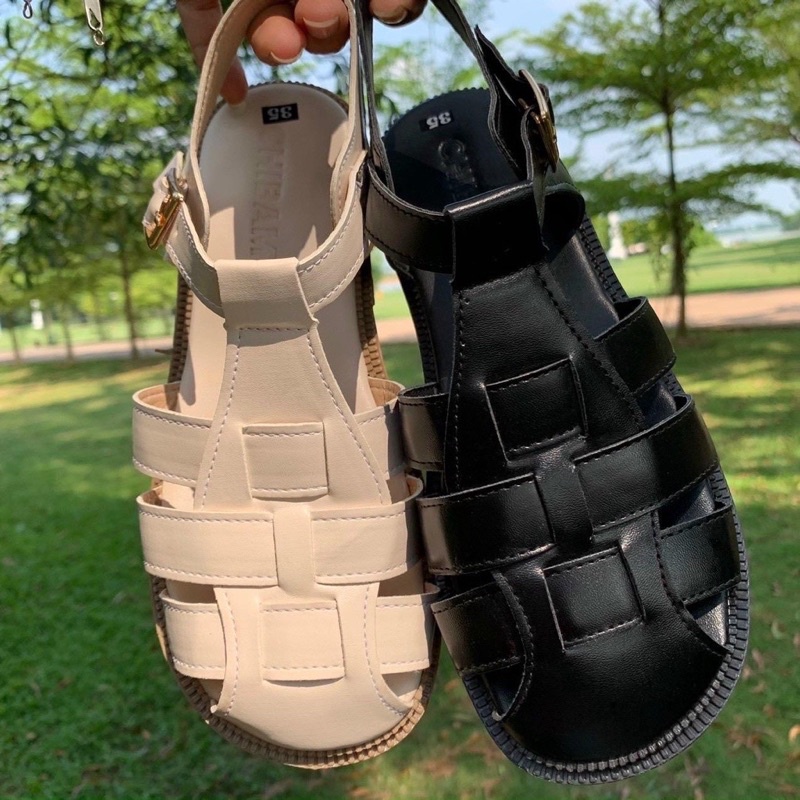 Giày Sandal Rọ nữ đan 3 NAN ngang phong cách Nhật cao 3cm | Shopee Việt Nam