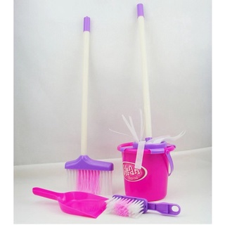 Bộ Đồ Chơi Mô Phỏng Dụng Cụ Dọn Dẹp + Xô Và Cây Lau Nhà mini Cho Bé