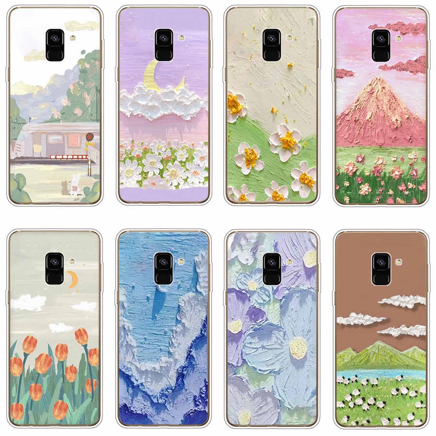 Ốp Điện Thoại TPU Dẻo In Họa Tiết Độc Đáo Thời Trang Cho Samsung Galaxy A8 plus 2018 A6 2018 plus