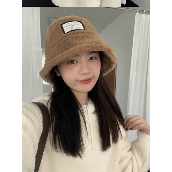 MŨ BUCKET LÔNG THỎ MẠC VUÔNG PHONG CÁCH HQ NAM NỮ