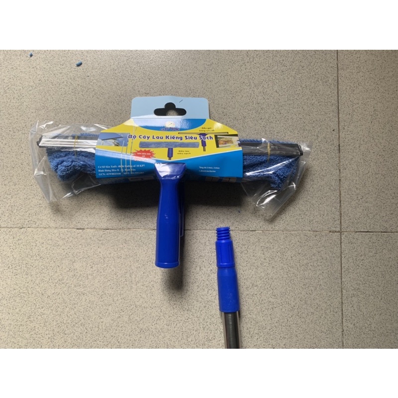 Bộ Cây Lau Kính, Gạt Nước Tăng Giảm 2 Đầu Rời 2m