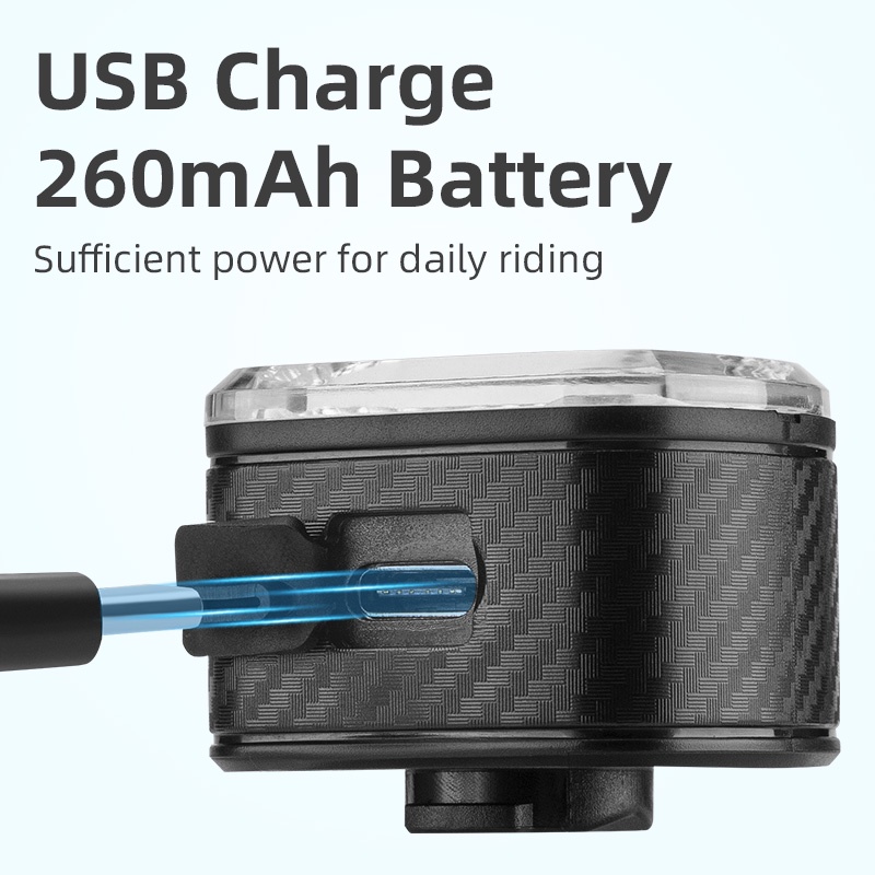 ROCKBROS Đèn Đuôi Xe Q2 Chống Thấm Nước IPX6 2 Màu Đỏ Xanh Dương Tím Dành Cho Xe Đạp