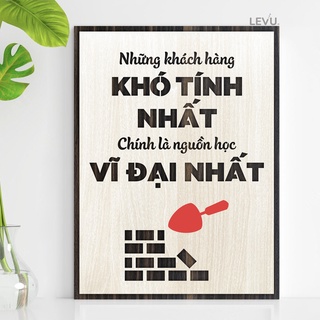 Tranh Treo Tường Gỗ LEVU051 decor quán cà phê