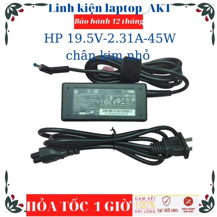 Sạc HP 19.5V-2.31A-45W chân kim nhỏ HP 14 14-DQ HP ProBook 400 430 430 HP PAVILION X360 13-U040TU Elitebook 630-G10