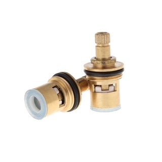 2 Pcs Faucet Replacement Brass 1/4 Turn G1/2" Ceramic Disc Cartridge Hot Cold Ta