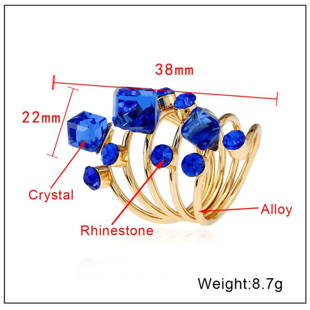 TRACEILLOIAN Nhẫn Cổ Đảng Tặng Punk Vintage Kim Cương Giả Cho Nữ