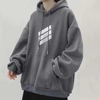 Áo hoodie tay dài dáng rộng 5 màu phong cách hip hop thoải mái cho nam/cặp đôi