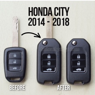 Vỏ Chìa Gập Độ HONDA City Jazz  3 Nút