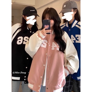 Áo Khoác Bomber F426 Form Rộng Nam Nữ Phối Tay