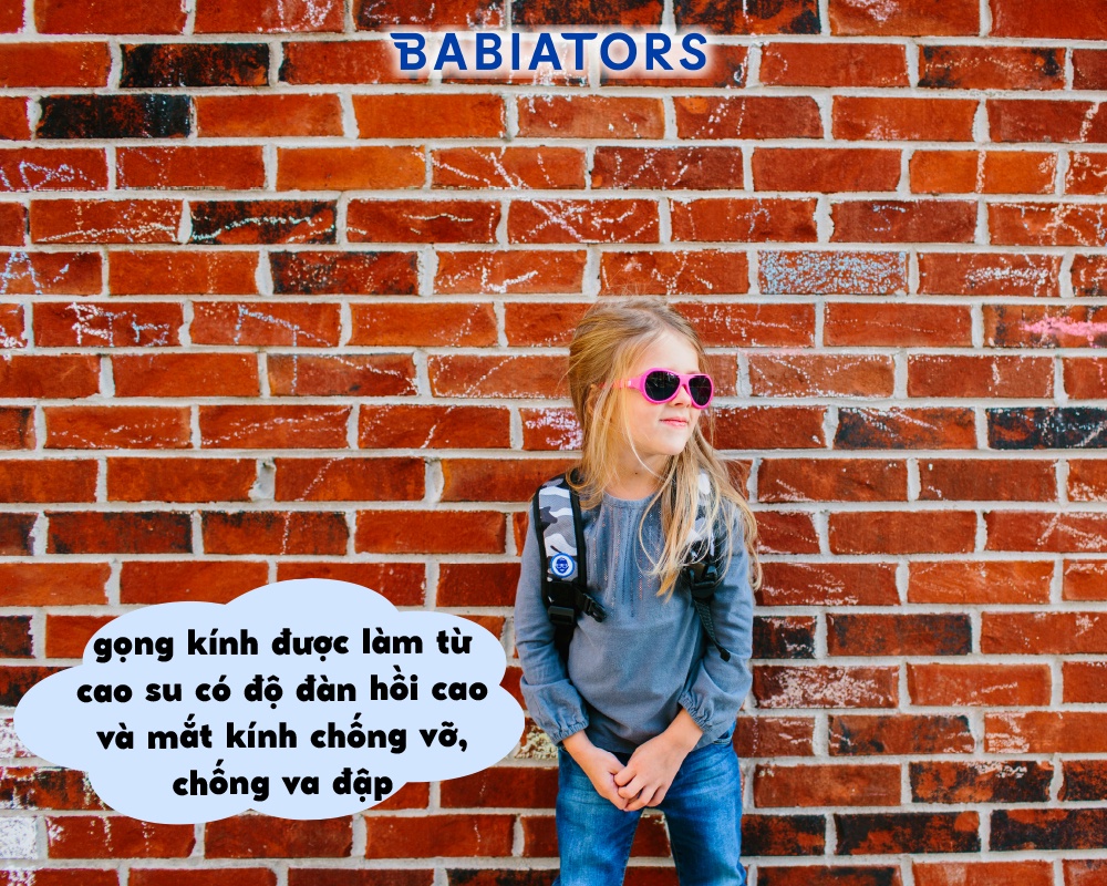 Mô tả Kính chống tia cực tím cho bé Babiators – Aviators, Hồng, 3-5 tuổi - 3
