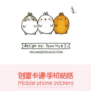 DIY- Set 6 tấm/  Lẻ 1 Tấm hình dán sticker Capybara / Thỏ chuột mập trong suốt