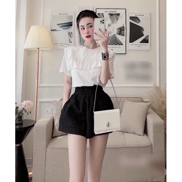 Quần shorts nữ dập nổi 3D xốp phồng hàng đẹp xinh xắn-Quần sooc nữ xốp phồng | BigBuy360 - bigbuy360.vn