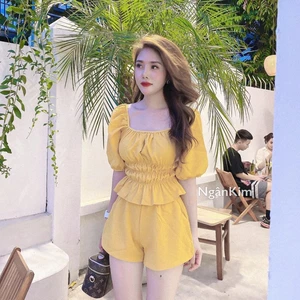 set đũi chun eo tay bồng