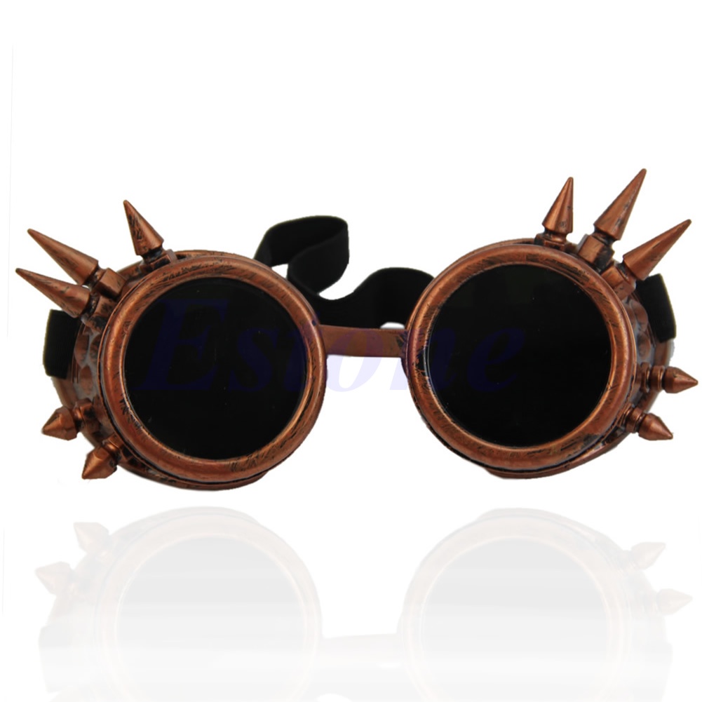 Kính Bảo Hộ Đính Đinh Tán Hóa Trang Phong Cách Steampunk Gothic Punk