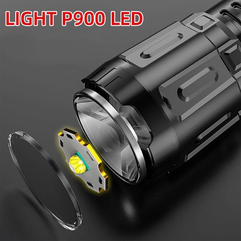 Đèn Pin LED Mini Có Thể Sạc Lại Bằng Cổng Usb Chất Lượng Cao Dùng Khi Đi Leo Núi/Cắm Trại Khẩn Cấp