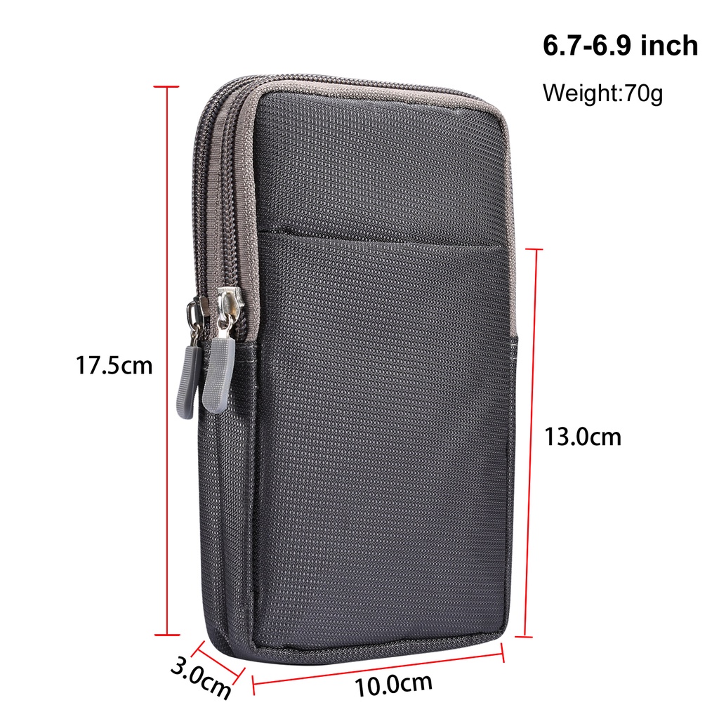 Túi đeo thể thao đa năng nylon, có kẹp thắt lưng, đựng điện thoại OPPO 5.5-6.5-6.7-6.9 inch