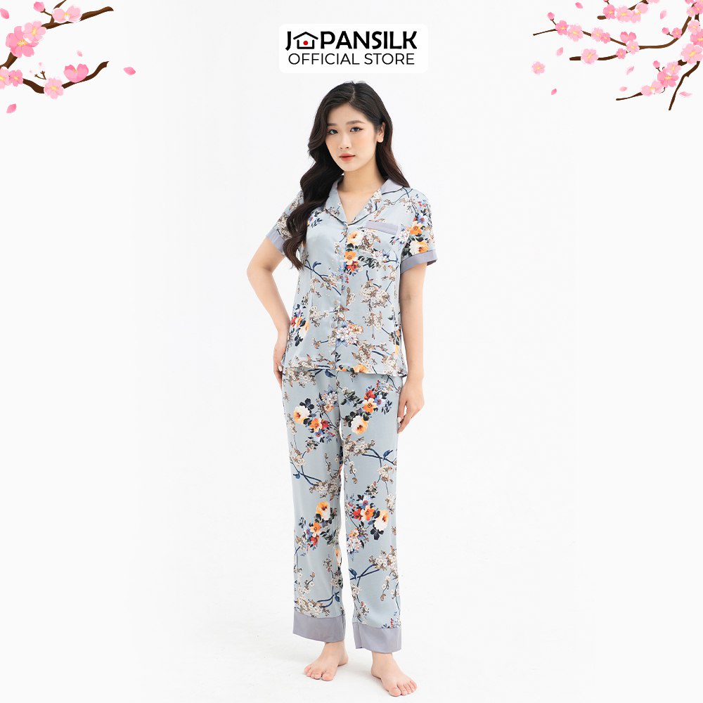 Ảnh Combo 5 Bộ Đồ Ngủ Lụa Satin Nhật Pijama Họa Tiết Tranh Vẽ JAPAN SILK Chính Hãng 1