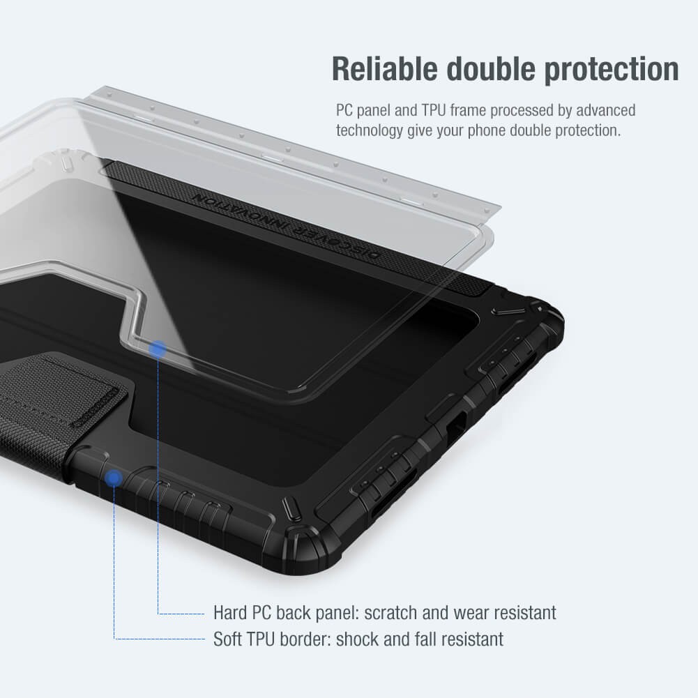 Nillkin Cho Apple iPad Pro Air 13 / 11 12.9 2021 2020 2022 / A16 / Air 10.9 / 7 8 9 10th Gen / Air 4 5 2025 / 10.2 / Mini 6 / 7 2024 Vỏ Bao Da Thông Minh Có Hộp Đựng Bút Chì