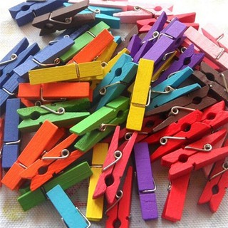 Bộ 50 Kẹp Gỗ Tự Nhiên Dùng Để Kẹp Quần Áo / Hình Ảnh / Giấy