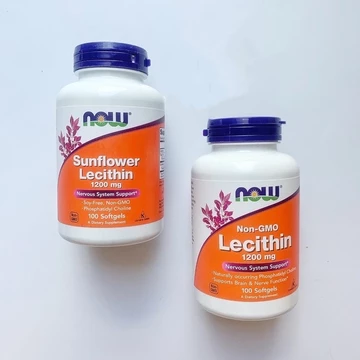 Viên uống chống tắc tia sữa Lecithin 1200mg Now Sunflower bé trai và bé gái