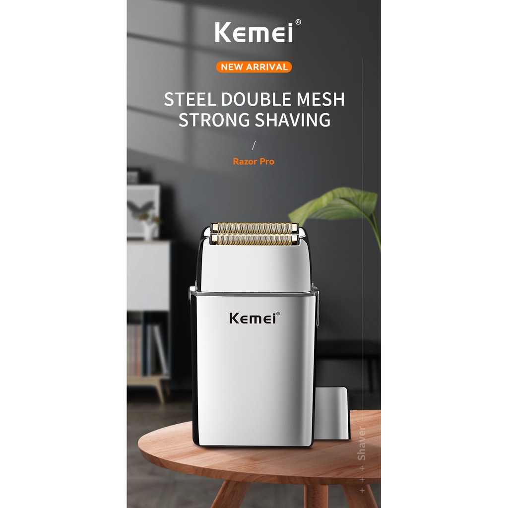 Ảnh Máy cạo râu Kemei TX5 Pro vỏ kim loại dùng cạo đầu thích hợp cho tiệm cắt tóc 1