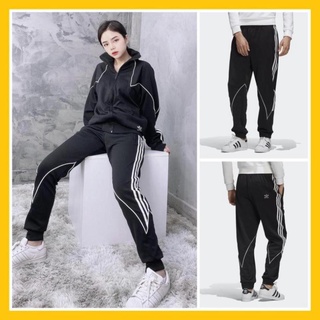 Quần Tập Gym Nam Nữ [Jogger] Đen Line Trắng Cực Chất [ĐỒ TẬP GYM]