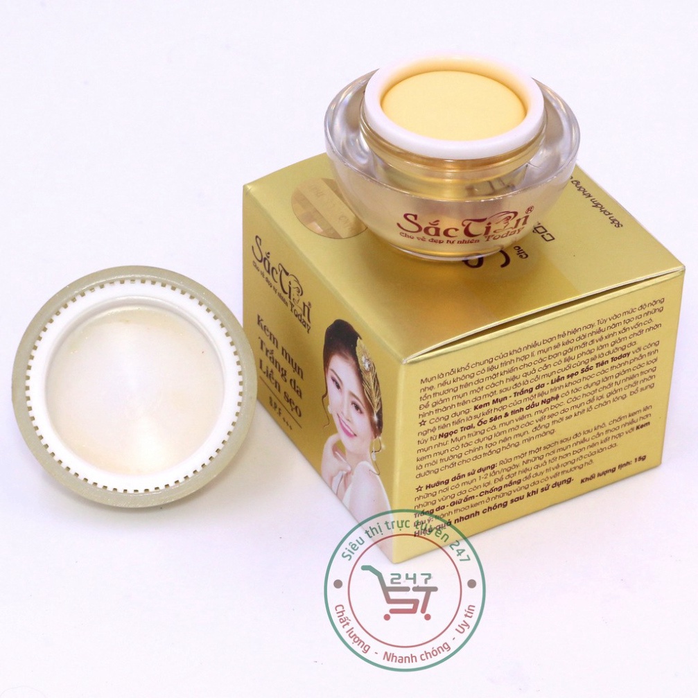 Kem Mụn Trắng da liền Sẹo Se khít lỗ chân lôg Sắc Tiên Today 8g (vàng)