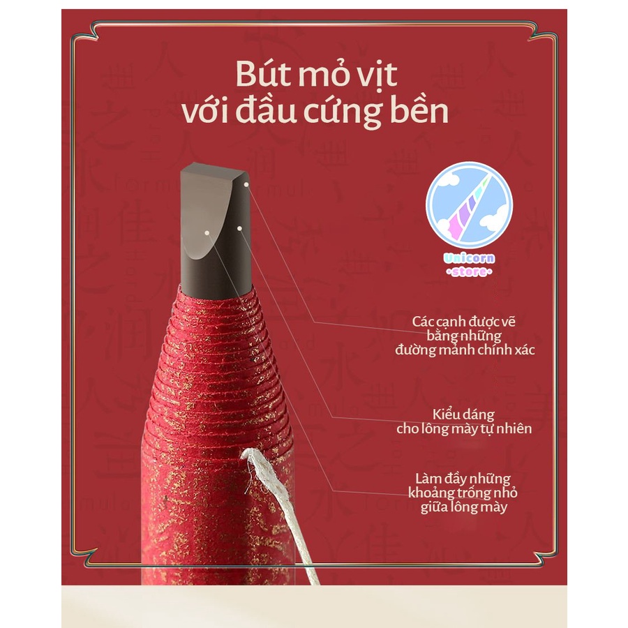 Chì Mày Xé Đầu Dẹp Dailanzhikou Flat Brown Pencil