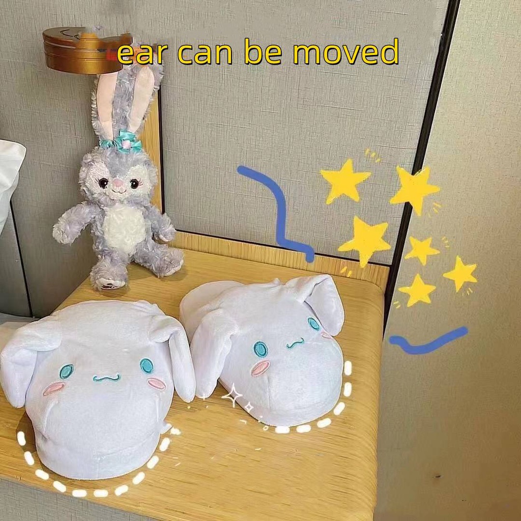 BS1 Cinnamoroll Dép di chuyển tai Sáng tạo và đáng yêu mùa xuân thu đông dép đi trong nhà sang trọng giày dễ thương