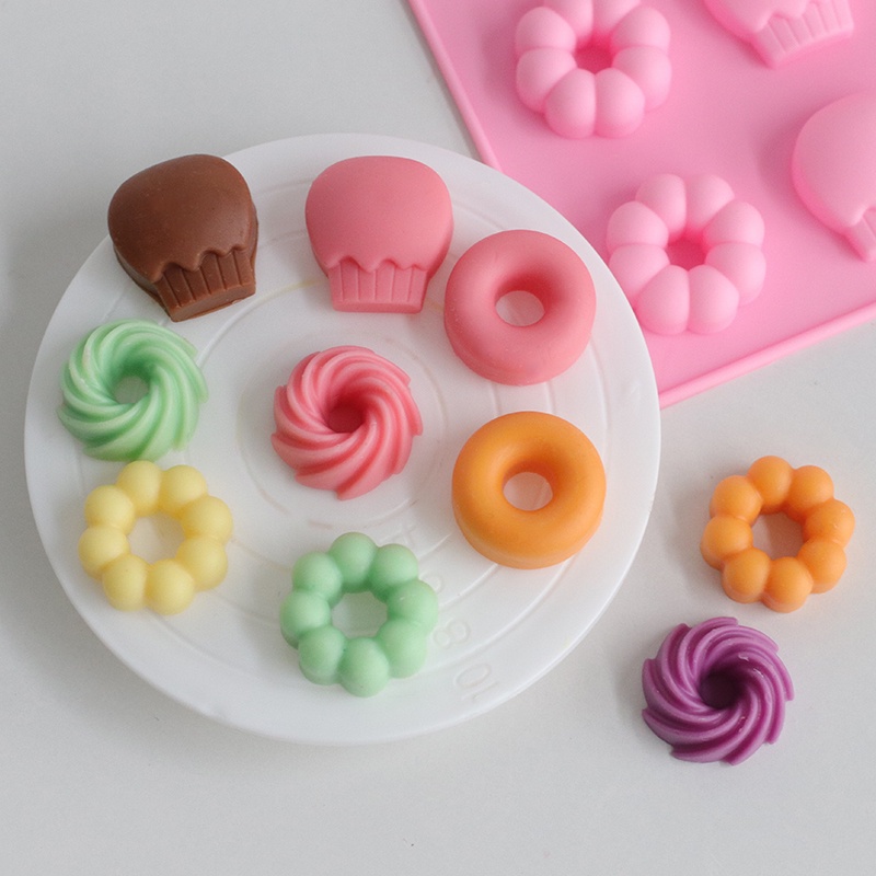 Khuôn silicone làm bánh donut 20 ngăn tiện dụng