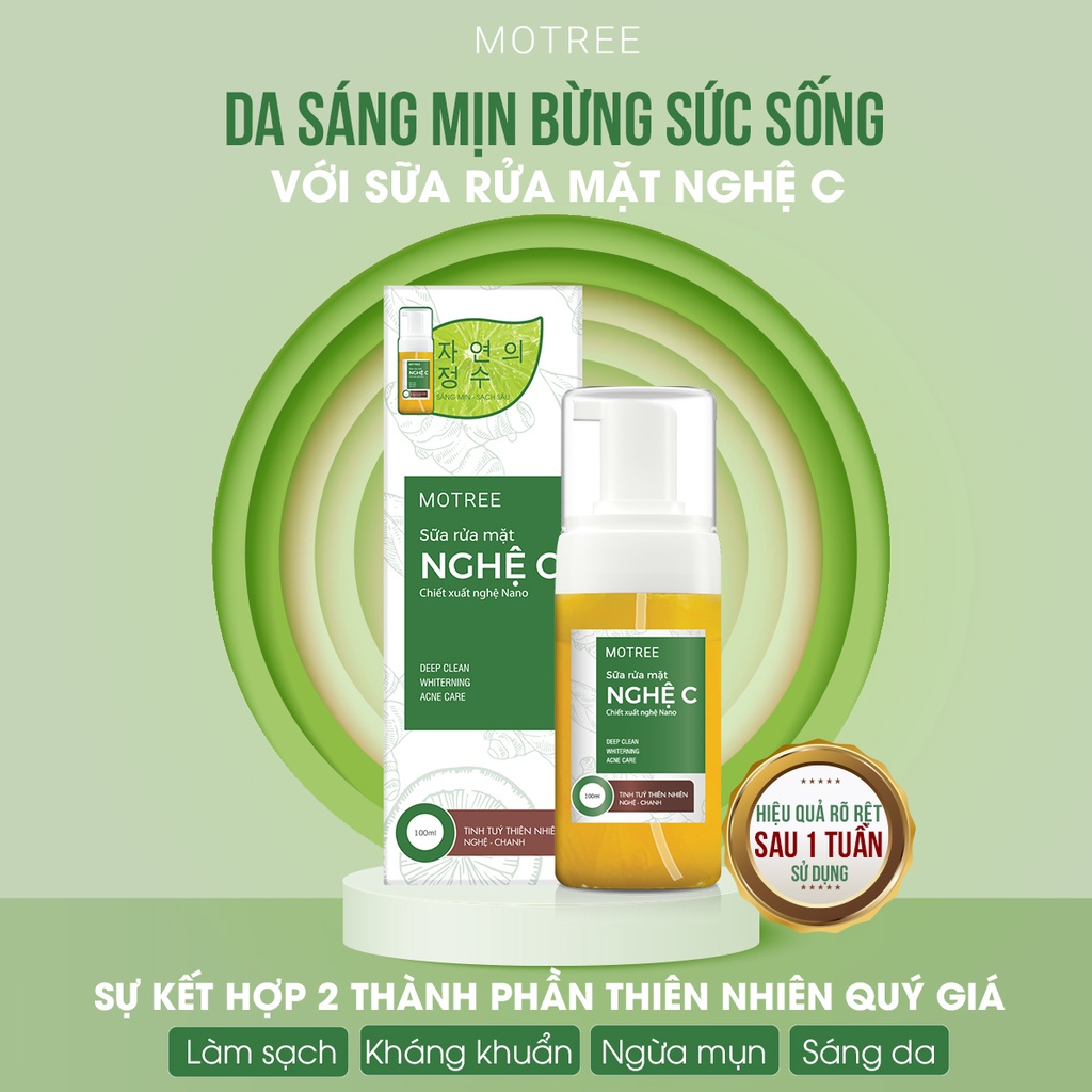 Ảnh Sữa rửa mặt NGHỆ C MOTREE 100ml. 1