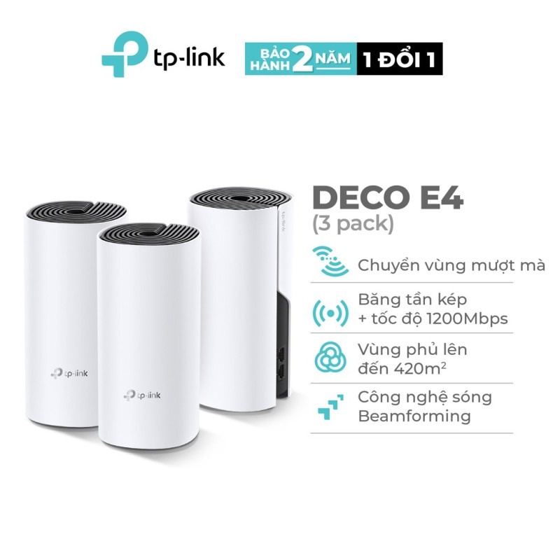 Mesh wifi tp link deco e4 ac1200 ch nh h ng 3 pack 2 b ng t n 2