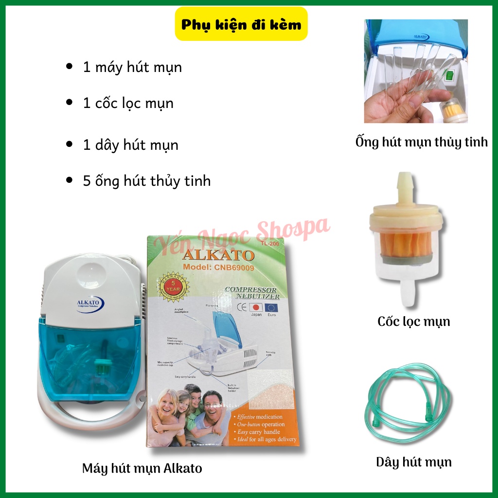 Máy hút mụn Alkato siêu khỏe, siêu bền, tặng kèm 5 ống hút mụn | BigBuy360 - bigbuy360.vn