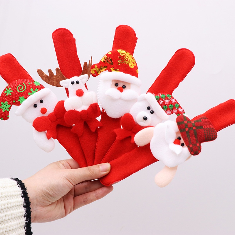 Vòng tay Noel giáng sinh hình ngộ nghĩnh màu đỏ - Quà tặng Noel
