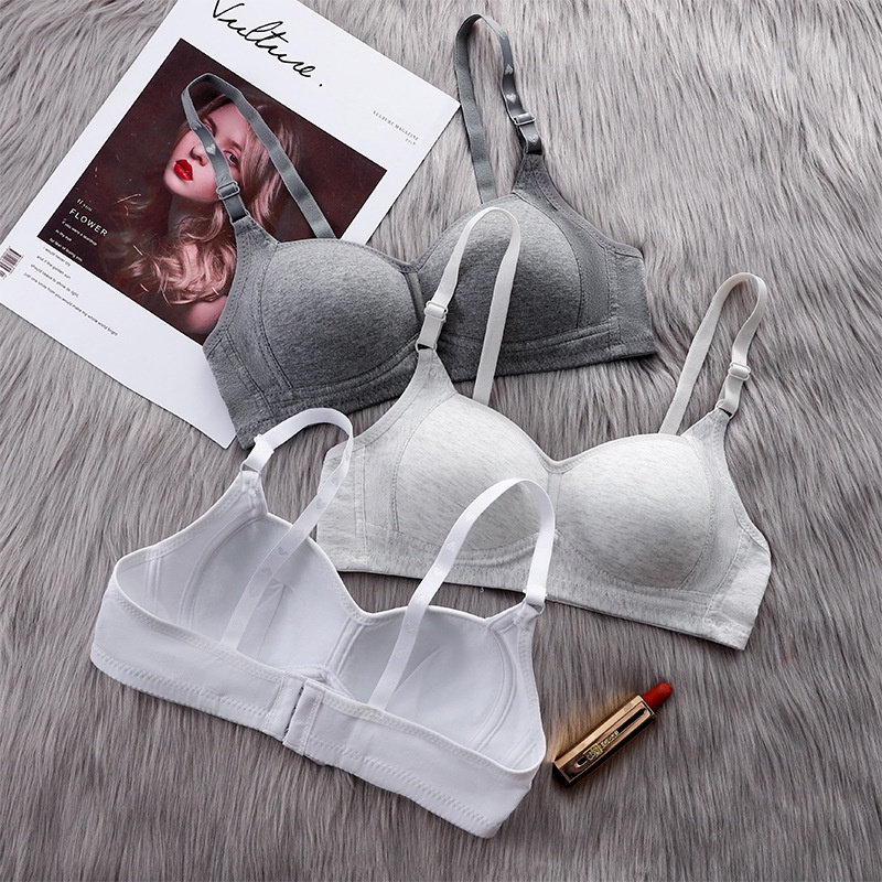 Áo ngực nữ không gọng đệm mút mỏng ôm ngực, Áo lót nữ học sịnh cotton mềm mại thoáng mát LANIXA A838