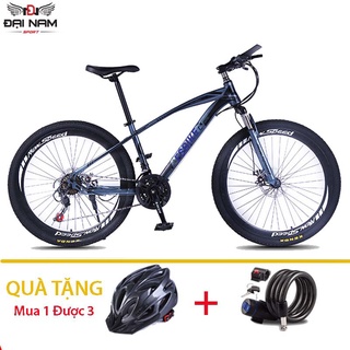 Xe Đạp Thể Thao Địa Hình NS-06 Vành 26 inch 24 Tốc Độ Đại Nam Sport + Mũ Bảo Hiểm,Khóa Dây Và Chắn Bùn
