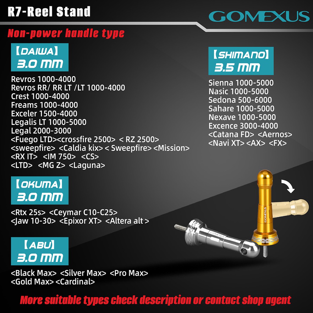 Ảnh Giá đỡ GOMEXUSlinh hoạt thích hợp cho máy câu cá Shimano Nexave Sienna Nasci Daiwa Revors LT R7 2