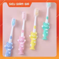 Sét 4 Bàn Chải Trẻ Em Hàn Quốc- Bàn Chải Đánh Răng Siêu Dễ Thương hình Gấu