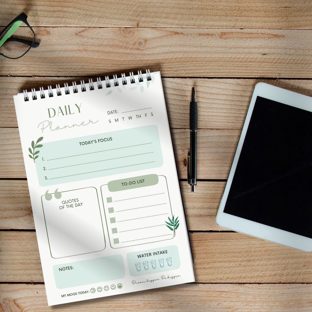 Daily planner sổ lò xo, Sổ tay ghi chép từ vựng, lập kế hoạch lịch trình tiện lợi, có thể xé rời 14.5x10cm (HÀNG CÓ SẴN)