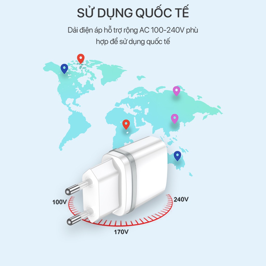 Ảnh Cốc Sạc ROBOT RT-K9 - 2 Cổng Sạc Ra Sạc USB Tặng Kèm Cáp Micro 1m 4