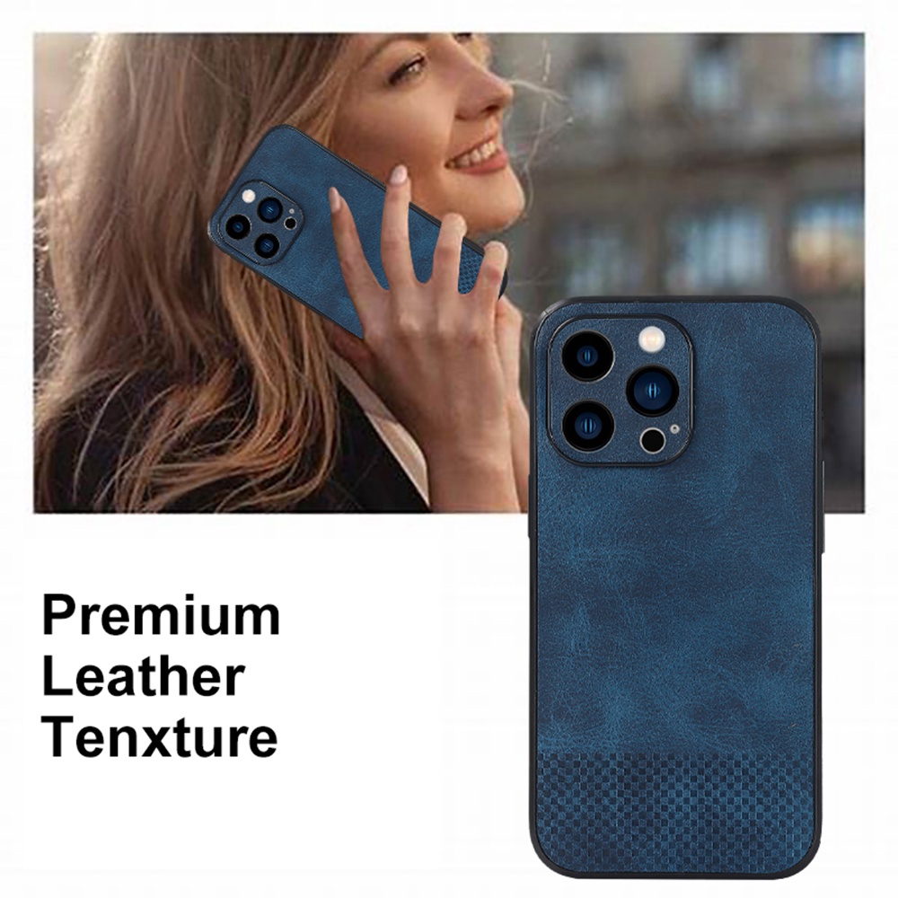 Sang Trọng Ốp Điện Thoại Da PU Có Tấm Bảo Vệ Ống Kính Cho iPhone 13 12 Pro Max 13Pro 12Pro 12mini 13mini