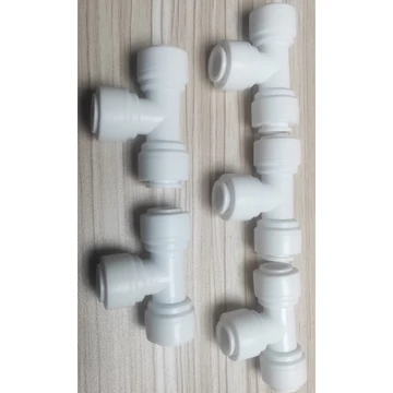 Com bo 5 tê dây 10 đều nối nhanh, tê máy lọc nước, cút nối nhanh 3 đầu d10