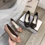 Giày búp bê nữ mũi vuông đế bằng Annmodels chất liệu xi bóng phối nơ xinh thời trang _A028NX