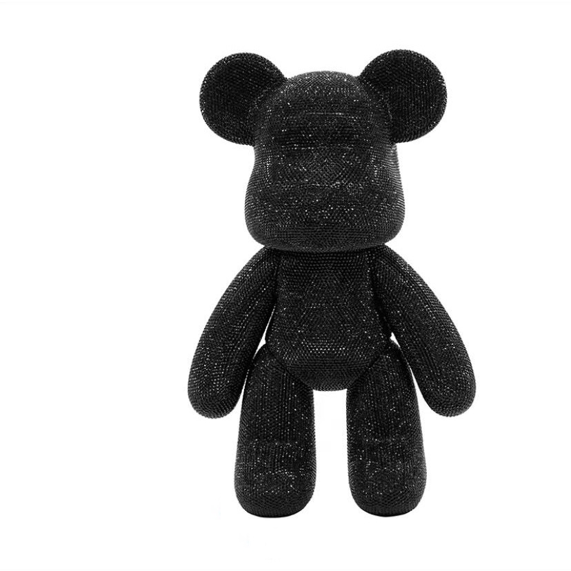 Bearbrick gấu tự đính đá size 8cm 23cm nhiều màu (combo đầy đủ gấu + đá + bộ đính + keo)ư