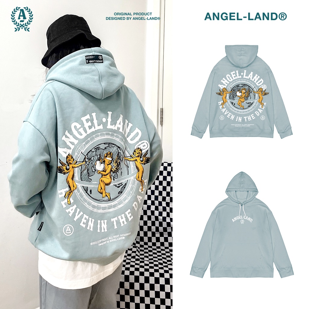 Áo Khoác Hoodie Angel-Land Heaven In The Dark Sky Blue Hoodie Nỉ Bông - HD