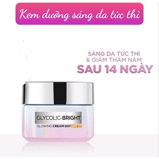 Kem Dưỡng Sáng Da Ban Ngày L0real Paris Glycolic-Bright Glowing Cream Day SPF 17 - 15ml