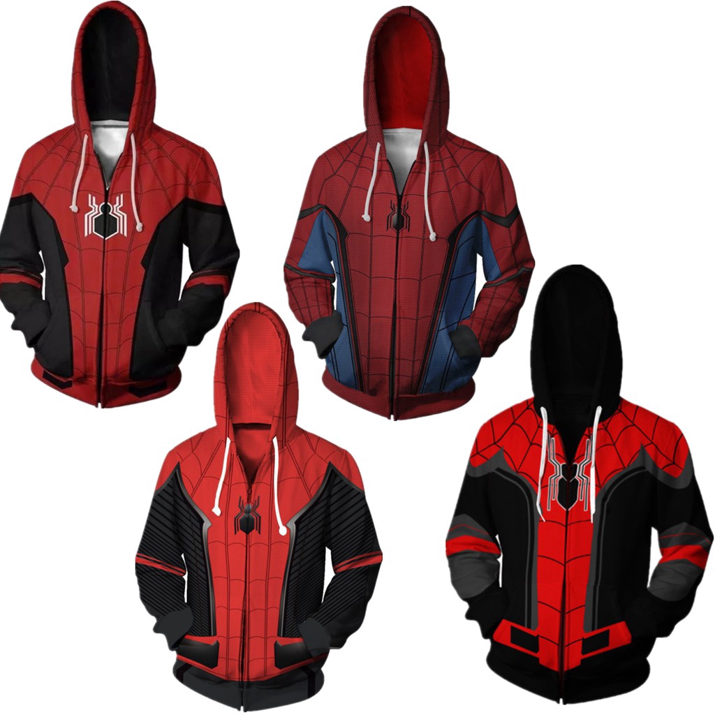 Người Nhện Dây Kéo Áo Khoác Siêu Anh Hùng Áo Len unisex